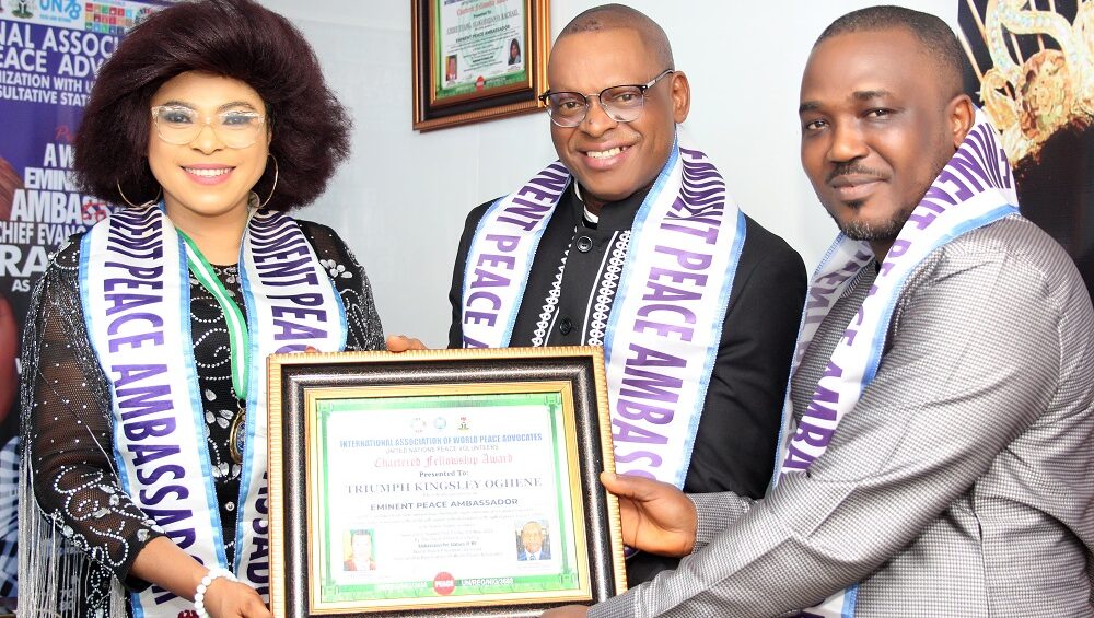 Kingsley Triumph Honoured With Peace Ambassador Award
