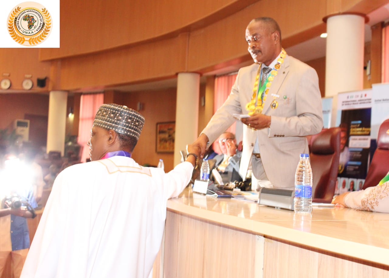 The Award Ceremony of His Eminient Ambassador Prophet Kingsley Oghene Triumph At The Federal Ministry of Foreign Affairs Abuja By The United Nations Association of Africa USA, INC.